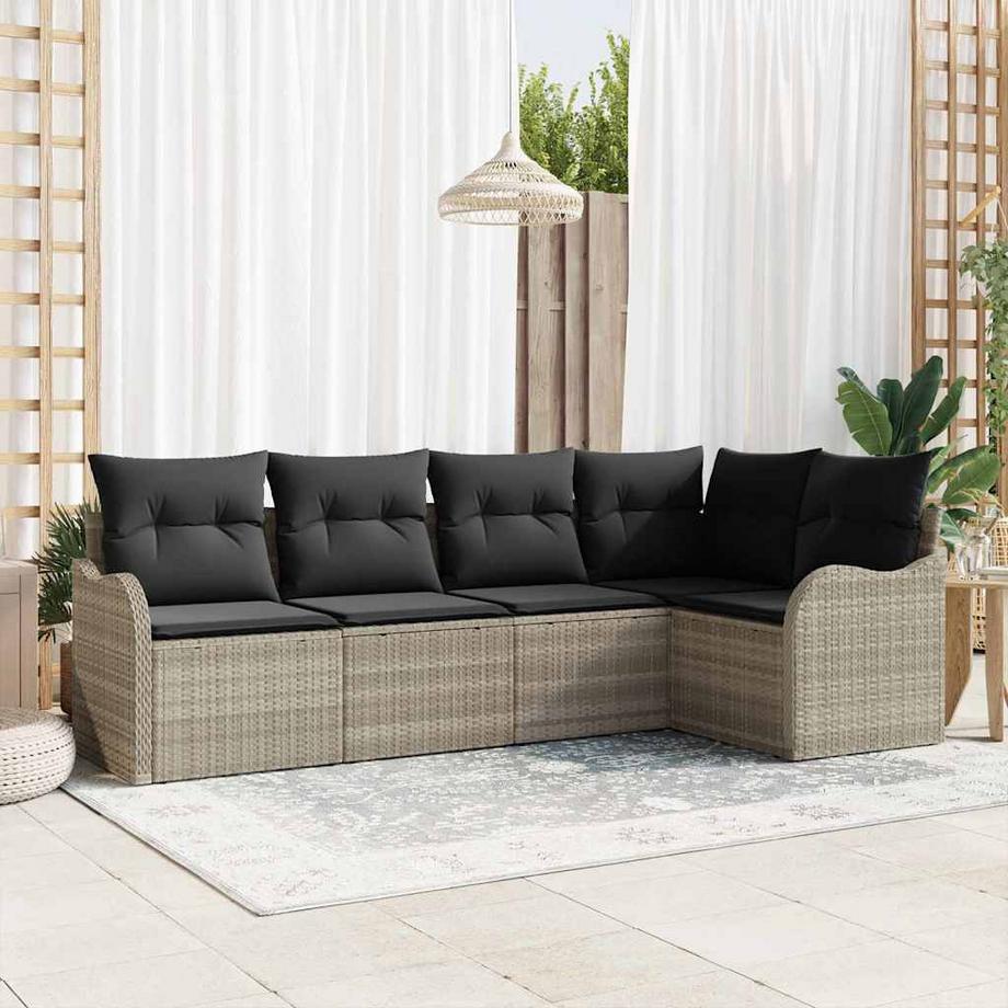 VidaXL Ensemble de canapé modulable poly rattan  