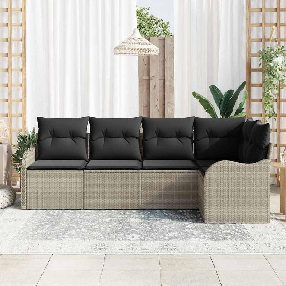 VidaXL Ensemble de canapé modulable poly rattan  