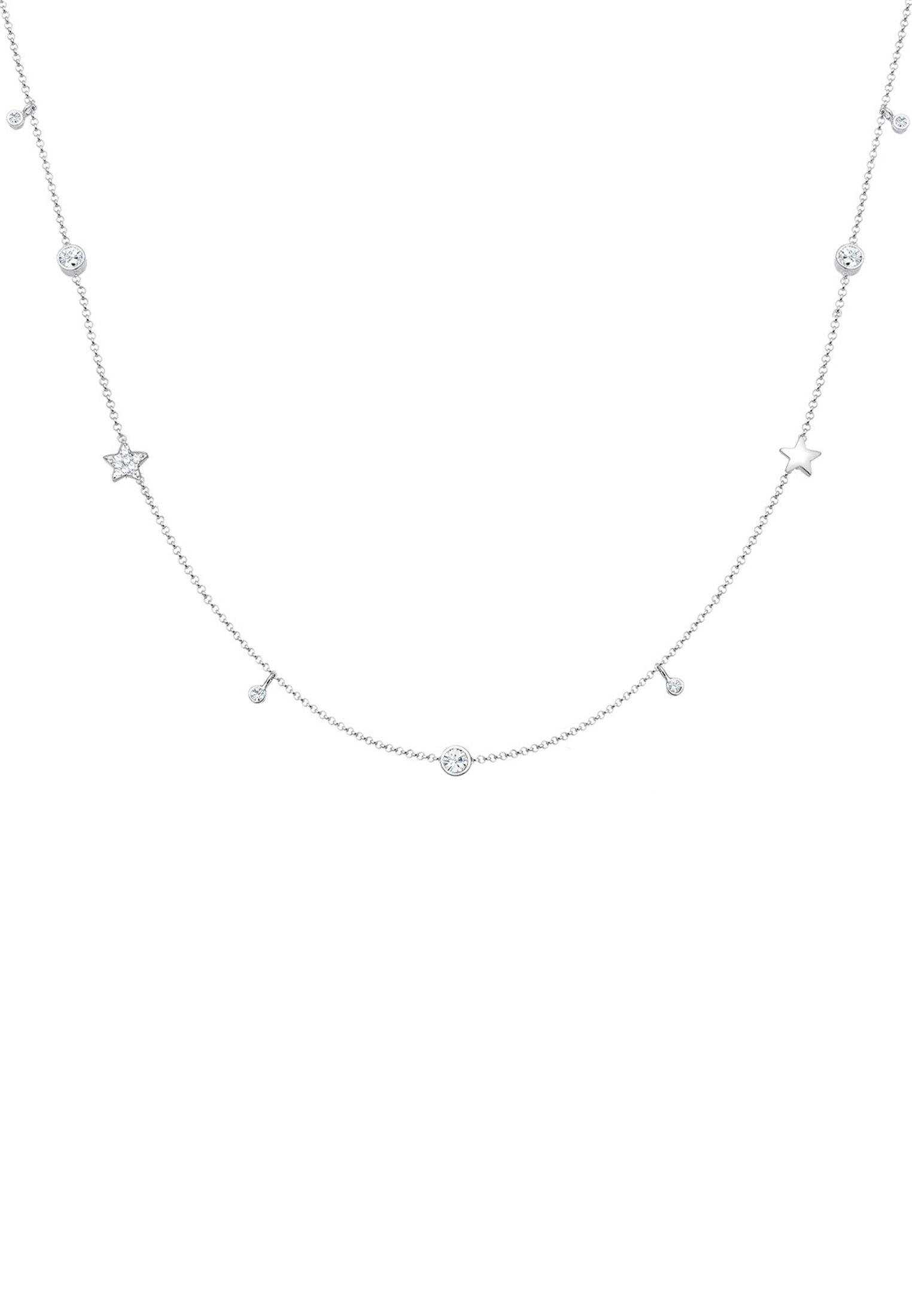 Elli  Halskette Solitär Sterne Kristalle 