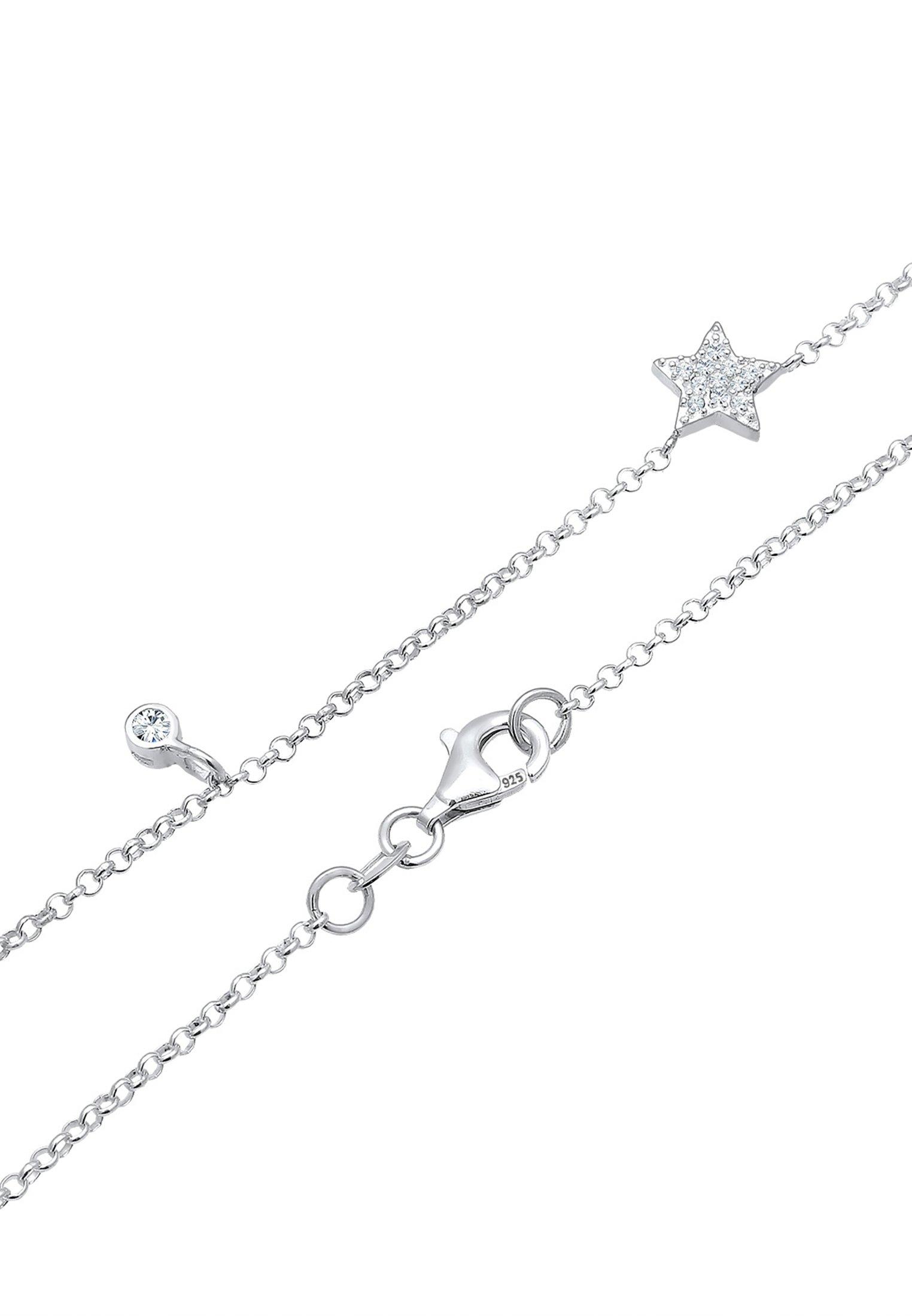 Elli  Halskette Solitär Sterne Kristalle 