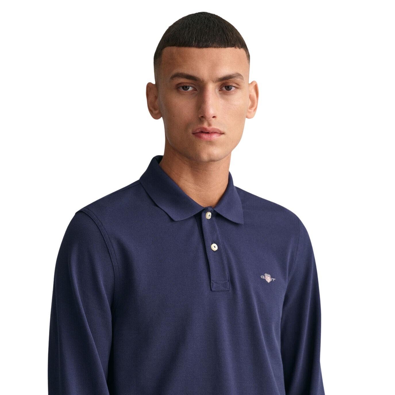 GANT  Polo  Confortable à porter-Regular Shield Longsleeve Pique Rugger 