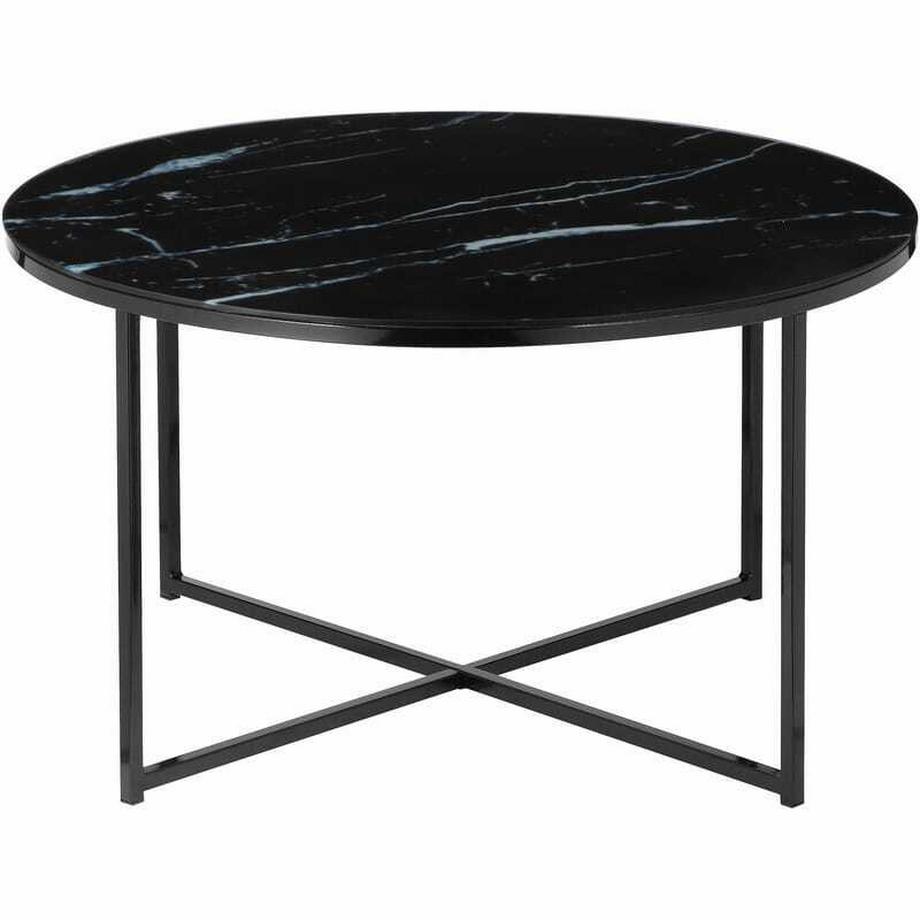 mutoni Table basse marbre noir ronde 80x80  
