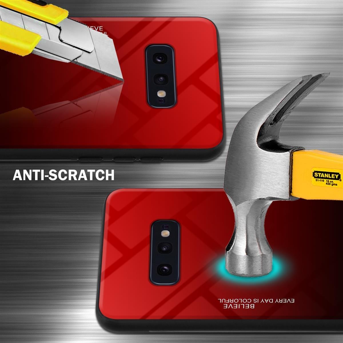 Cadorabo  Housse compatible avec Samsung Galaxy S10e - Coque de protection bicolore en silicone TPU et dos en verre trempé 