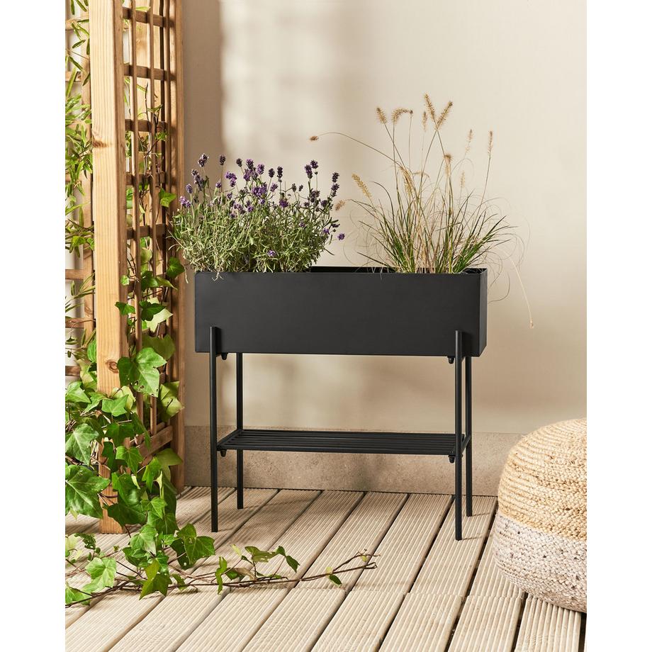 Beliani Vaso per piante rialzato en Ferro Moderno VINCA  