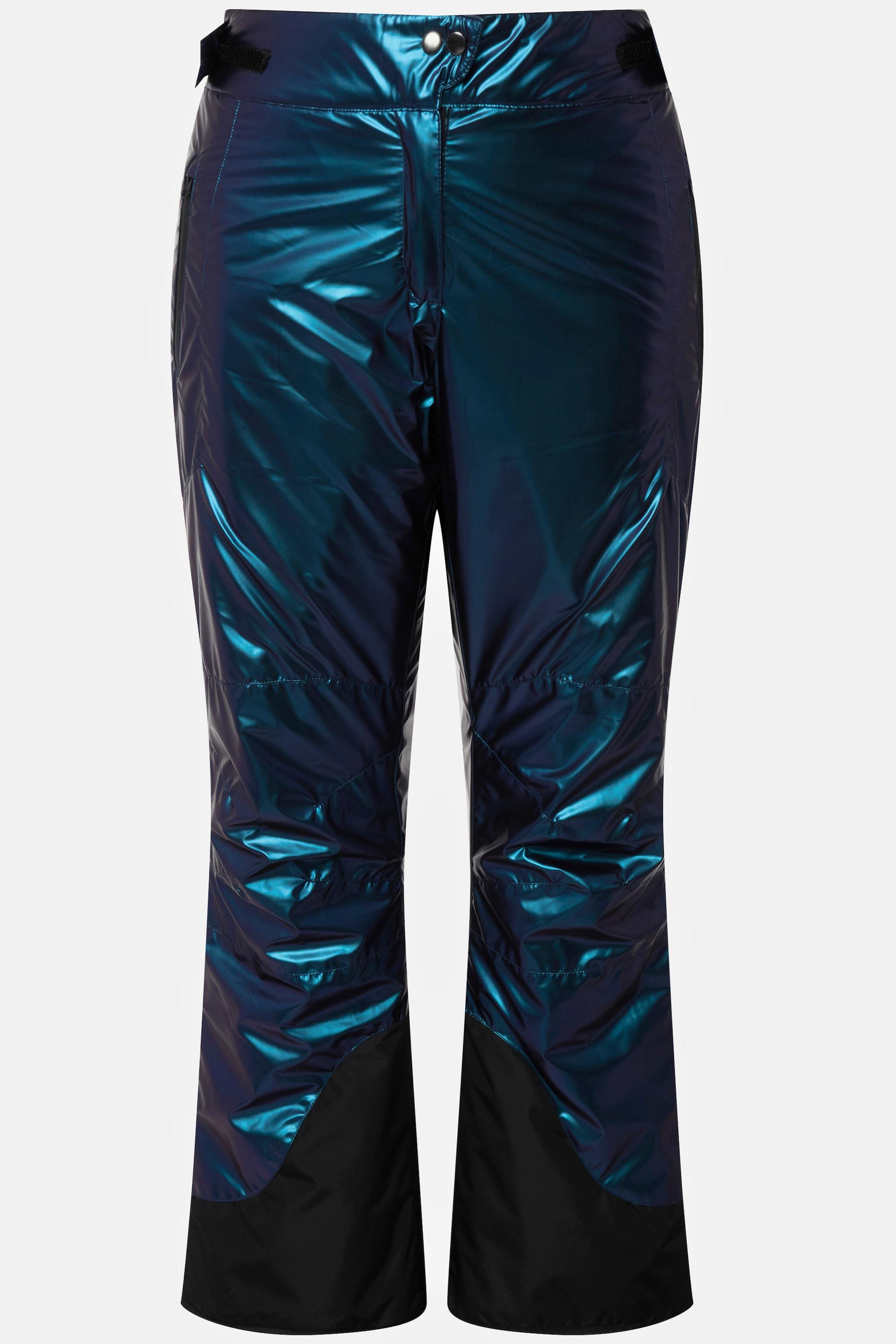 Ulla Popken  Pantalon de ski imperméable, fermeture à scratch et pare-neige, imprimé nacré 