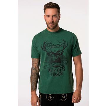 T-shirt à manches courtes, look vintage, imprimé s'inspirant des tenues traditionnelles bavaroises - jusqu'au 8 XL