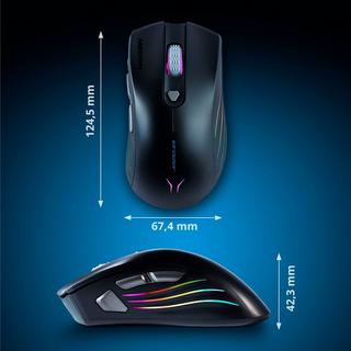 Medion  MEDION Souris Gaming E Supporter P12 | 7 touches programmables | commutateurs OMRON longue durée | éclairage RGB, commutateur DPI & affichage 