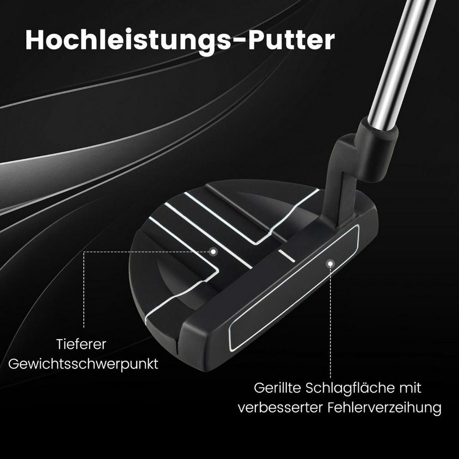 B2X  Golf Putter 89 cm Mallet-Putter aus Edelstahl mit Edelstahlkopf & Rutschfester Griff 