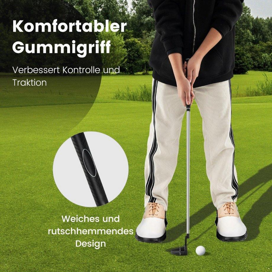 B2X  Golf Putter 89 cm Mallet-Putter aus Edelstahl mit Edelstahlkopf & Rutschfester Griff 