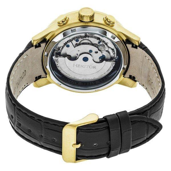 Heritor Automatic  Montre Heritor Automatique Hannibal Semi-Squelette Cuir-Bande 