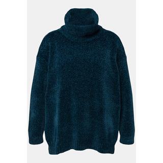 Ulla Popken  Pullover di ciniglia dal taglio oversize con collo alto e maniche lunghe 