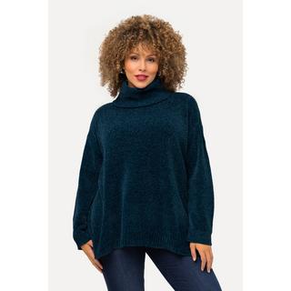 Ulla Popken  Pullover di ciniglia dal taglio oversize con collo alto e maniche lunghe 