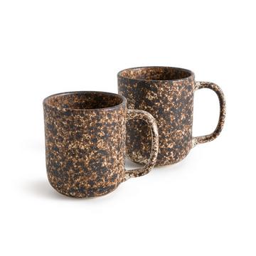 Lot de 2 mugs en grès émaillé mat