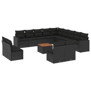 VidaXL Ensemble de canapés de jardin rotin synthétique  