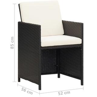 VidaXL Chaise de salle à manger d'extérieur rotin  