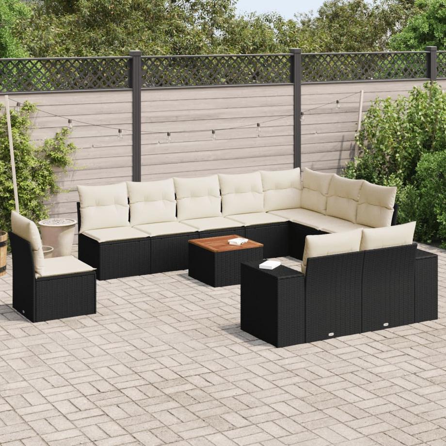 VidaXL Ensemble de canapés de jardin rotin synthétique  