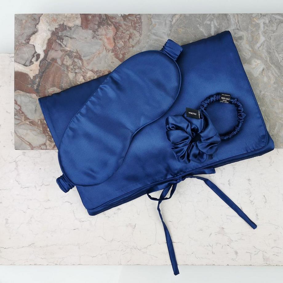 AILORIA  TRAVEL SET HAIR Borsa di seta, maschera per dormire, Scrunchie S & Scrunchie M 