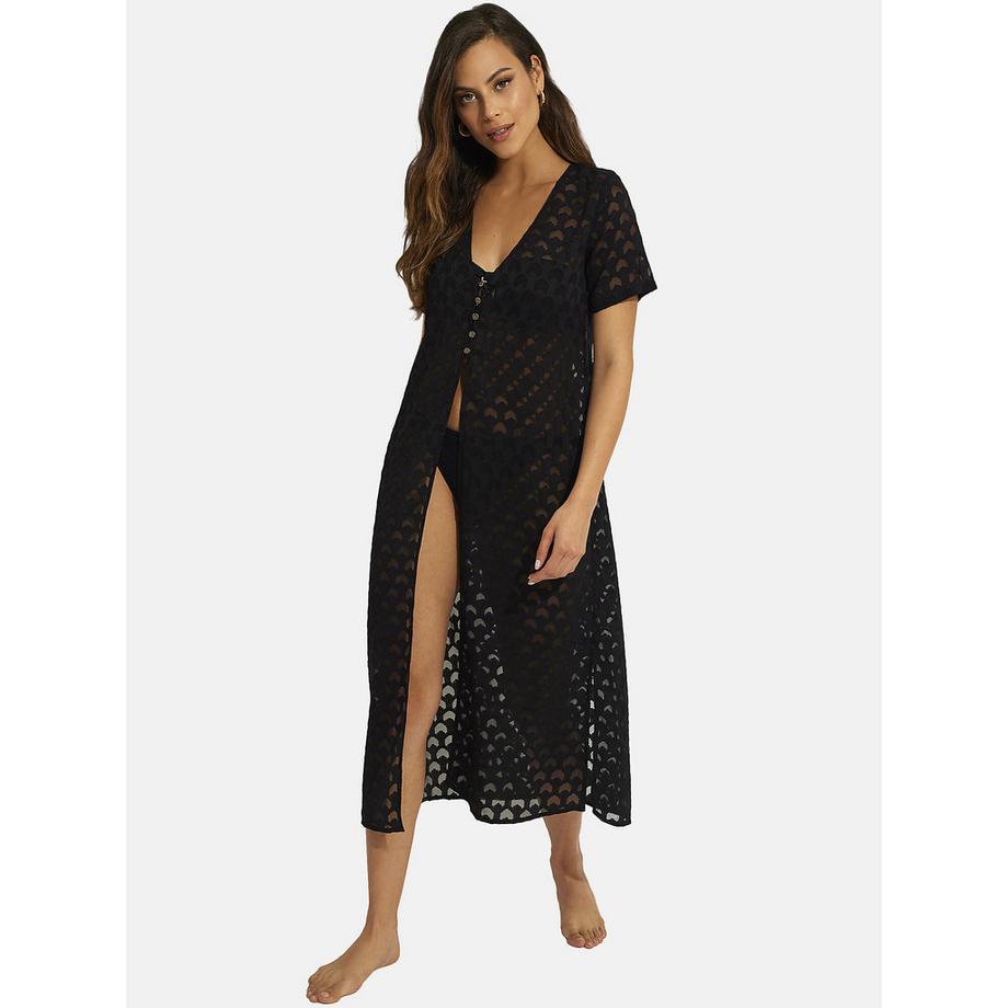 Lange Strandtunika mit kurzen Ärmeln Sicilia