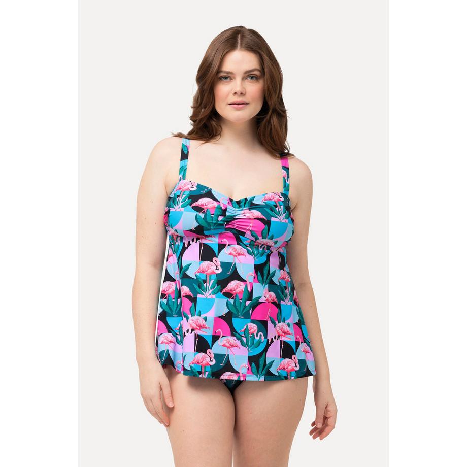 Ulla Popken Flamingo Print Tankini mit Softcups  