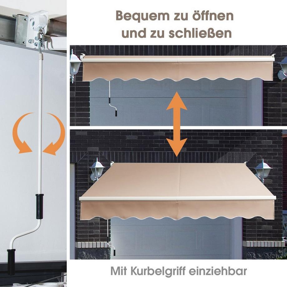 Northix Tenda da sole retrattile per patio  