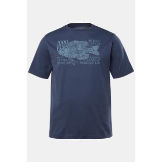 JP1880 Halbarm Rundhals T-Shirt mit Brust-Print  