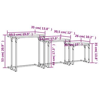 VidaXL Satztisch holzwerkstoff  