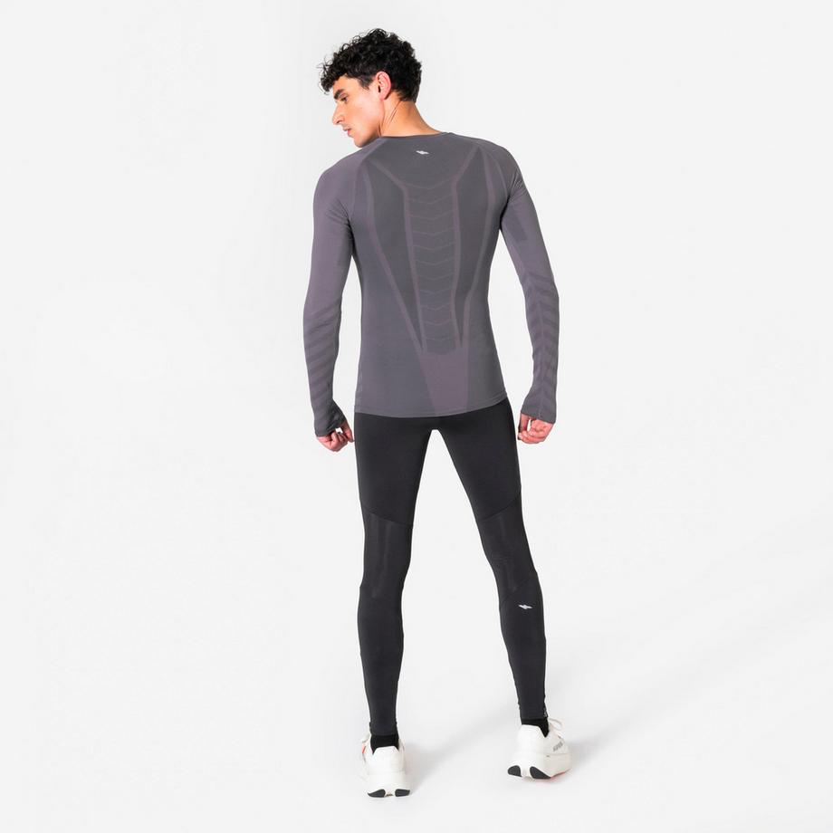 KIPRUN  Langarm--Laufshirt schmal geschnitten Kiprun Run 500, nahtlos Violett 