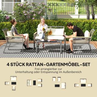 Outsunny Rattan-Gartenmöbel-Set  