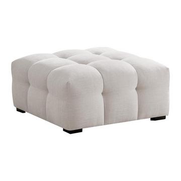 Pouf en tissu chiné beige DILOME de Pascal Morabito