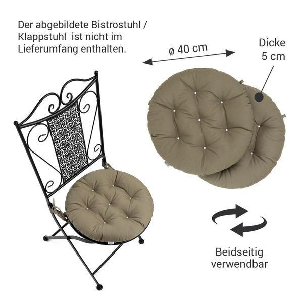 Have A Seat Have A Seat Sitzkissen Bistrokissen rund, 40 cm, goldbraun  