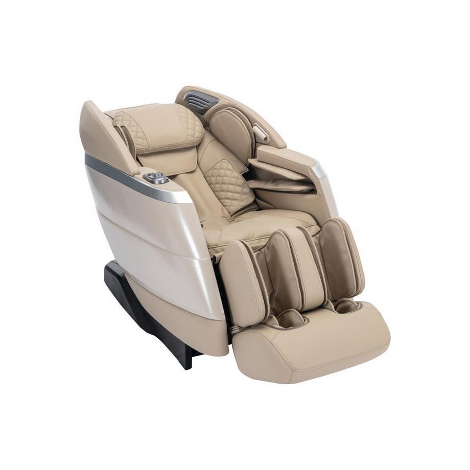 Vente-unique  Poltrona massaggiante Controllo vocale Sistema zero gravity in Similpelle Beige  - ULAP 