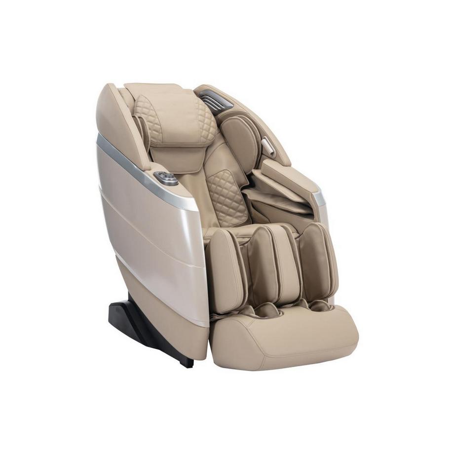 Vente-unique  Poltrona massaggiante Controllo vocale Sistema zero gravity in Similpelle Beige  - ULAP 