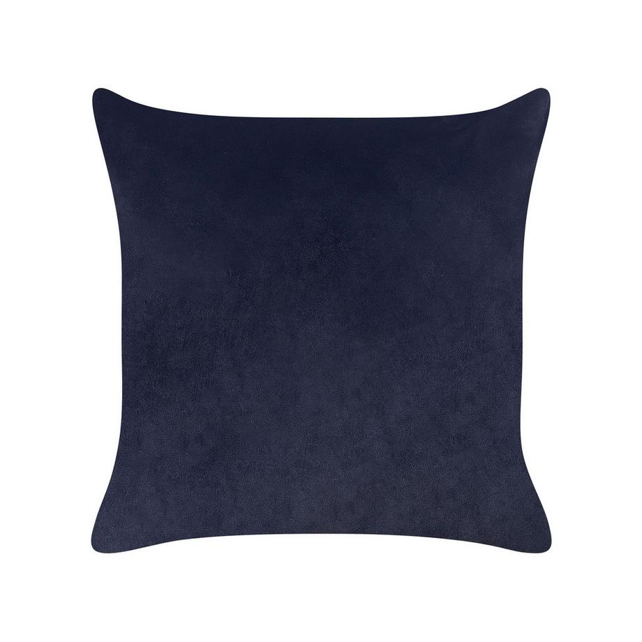 Beliani Dekokissen 2er Set aus Samtstoff Glamourös GOLDENROD  