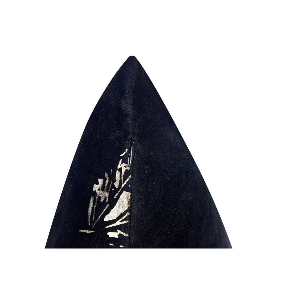 Beliani Dekokissen 2er Set aus Samtstoff Glamourös GOLDENROD  