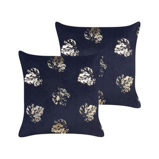 Beliani Lot de 2 coussins décoratifs en Velours Glamour GOLDENROD  