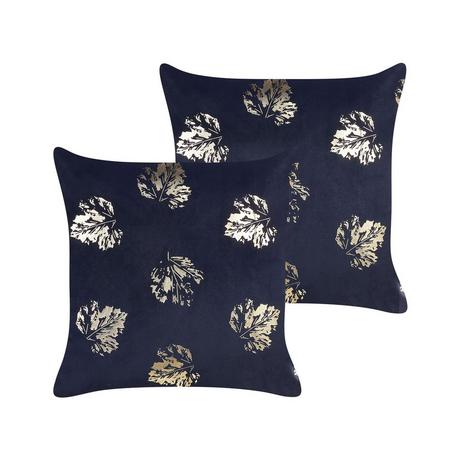 Beliani Lot de 2 coussins décoratifs en Velours Glamour GOLDENROD  