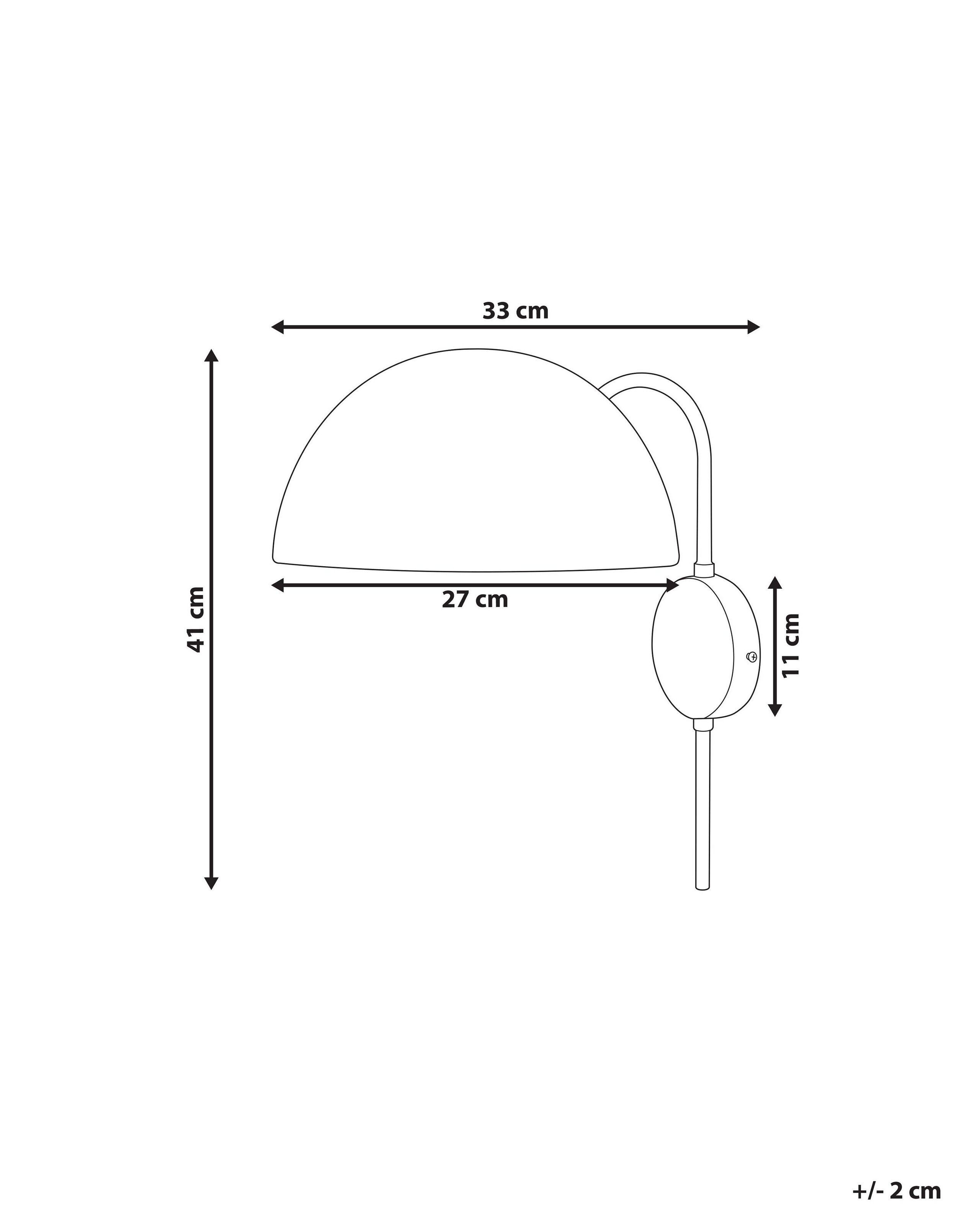 Beliani Lampe murale en Acier Glamour WAMPU  