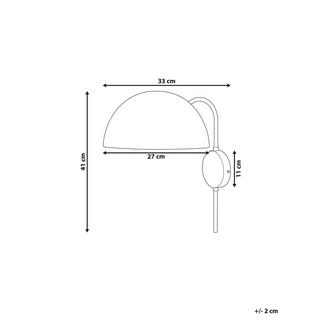 Beliani Wandlampe aus Stahl Glamourös WAMPU  