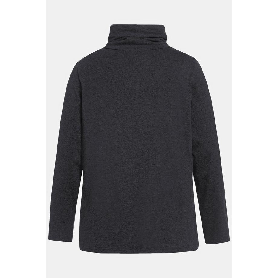 Ulla Popken Maglia Classica Maniche Lunghe Cut-Out Collo Alto  