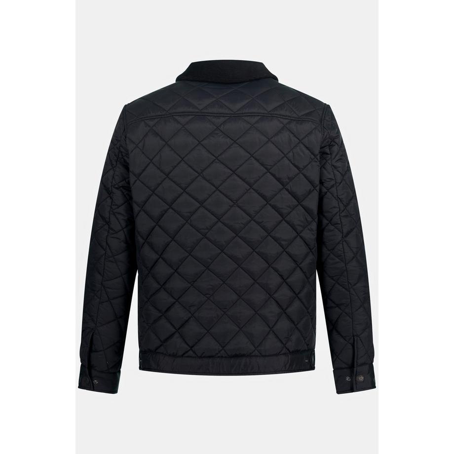 JP1880 Veste Matelassée Col en Velours Côtelé Fermeture Éclair  