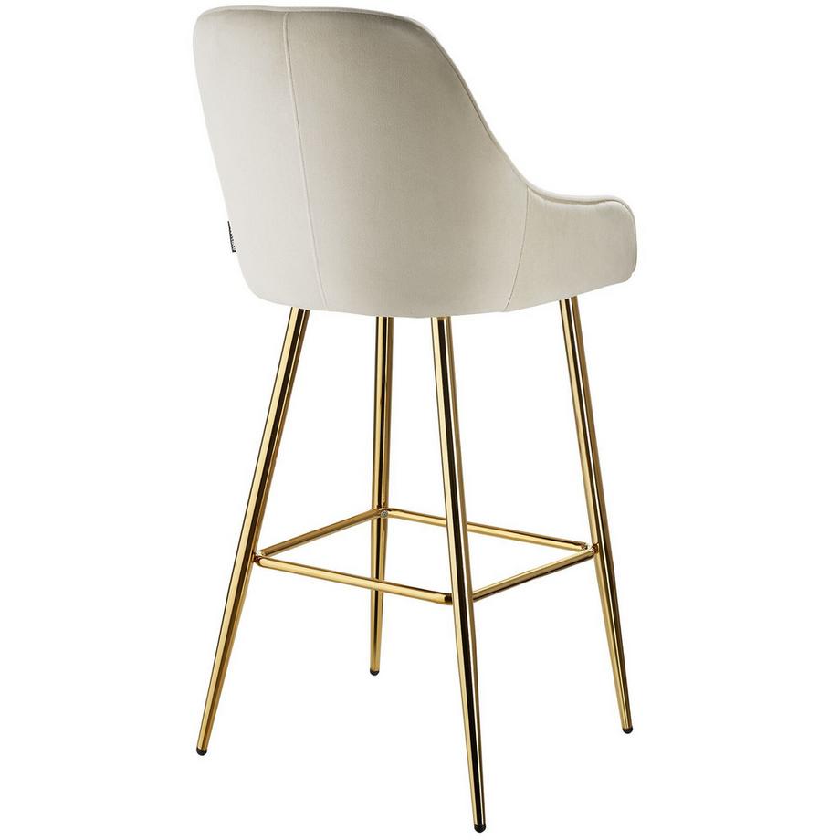 Tectake Tabouret de bar AVANE en aspect velours rembourré  