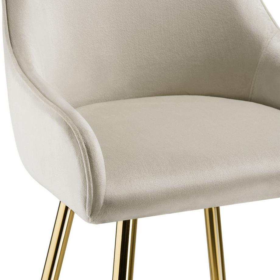 Tectake Tabouret de bar AVANE en aspect velours rembourré  