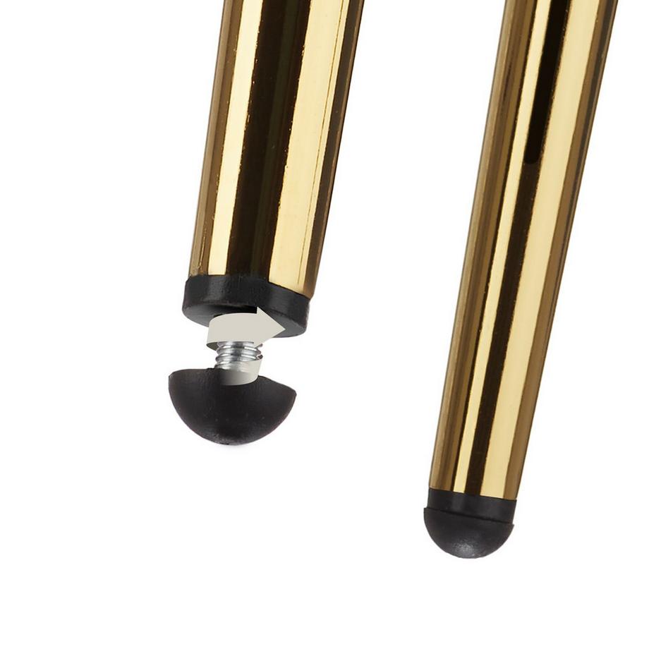 Tectake Tabouret de bar AVANE en aspect velours rembourré  