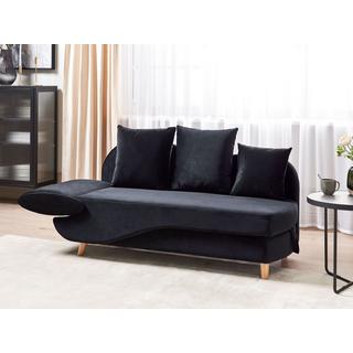 Beliani Chaiselongue aus Samtstoff Retro MERI  