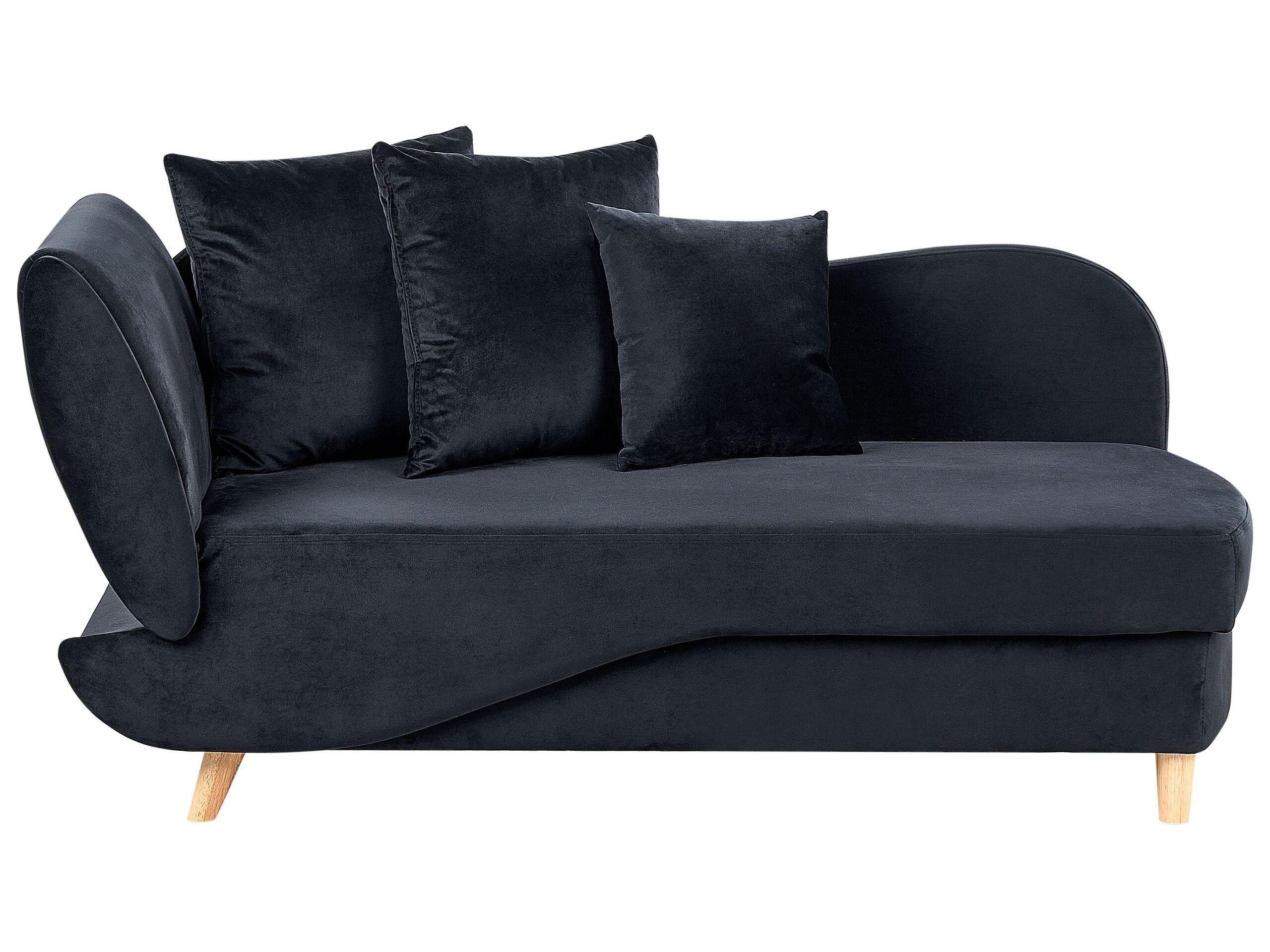 Beliani Chaiselongue aus Samtstoff Retro MERI  