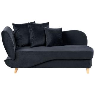 Beliani Chaise longue en Velours Rétro MERI  