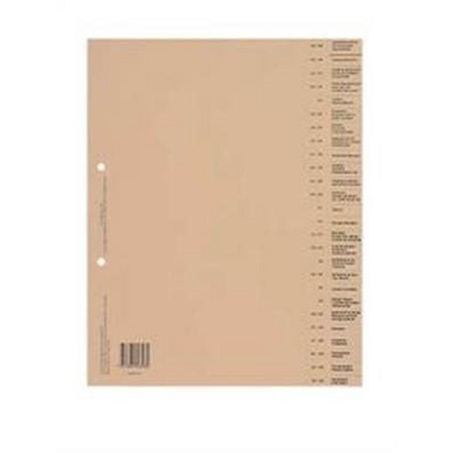 Biella BIELLA Bauabrechnungsregister A4 464426.91 26-teilig, braun, französisch  