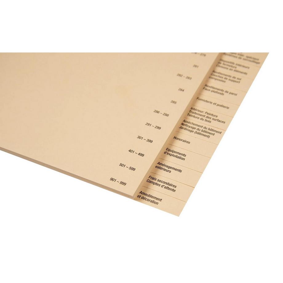 Biella BIELLA Bauabrechnungsregister A4 464426.91 26-teilig, braun, französisch  