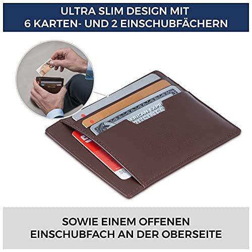 Only-bags.store  Porte-cartes RFID en cuir véritable cuir nappa 
