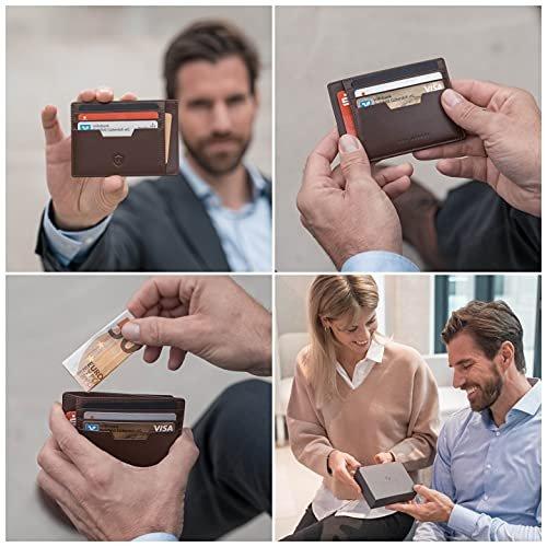 Only-bags.store Nappa Leder RFID Kartenetui 9 Fächer  